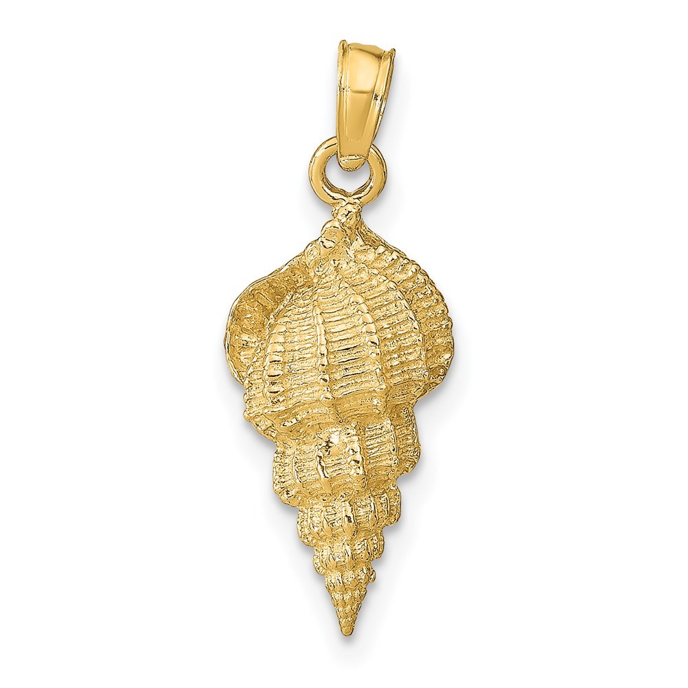 14k Yellow Gold Small MINI Conch Shell Necklace Charm Pendant